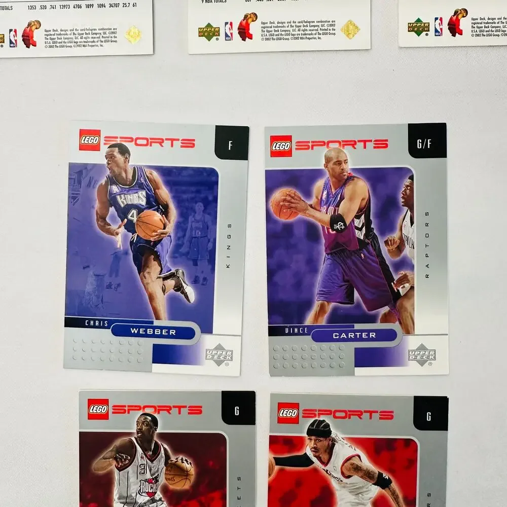 Vintage 2002 Lego Sports Upper Deck Bundle of 9 Basketball Cards